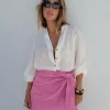 7738-pink-vegan-leather-mini-jaspre-skirt-3.webp Pink Vegan Leather Mini Jaspre Skirt