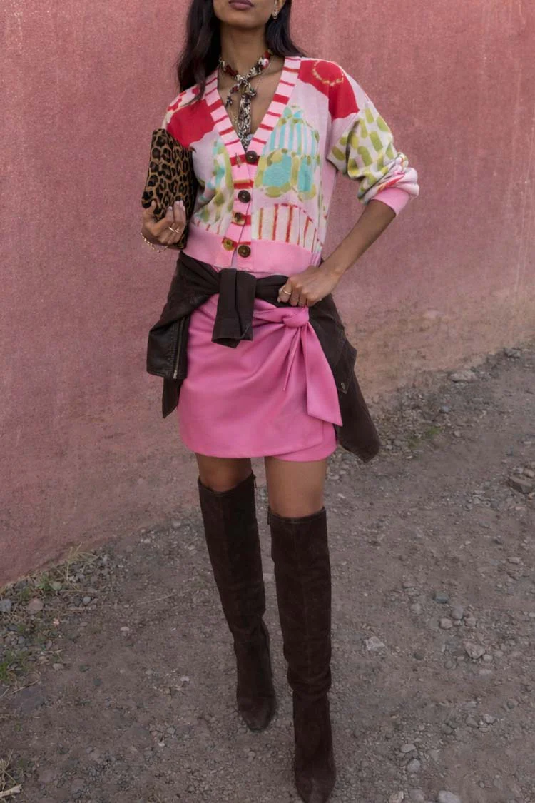 7738-pink-vegan-leather-mini-jaspre-skirt-5.webp Pink Vegan Leather Mini Jaspre Skirt