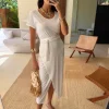 White Jesse Jersey Wrap Dress