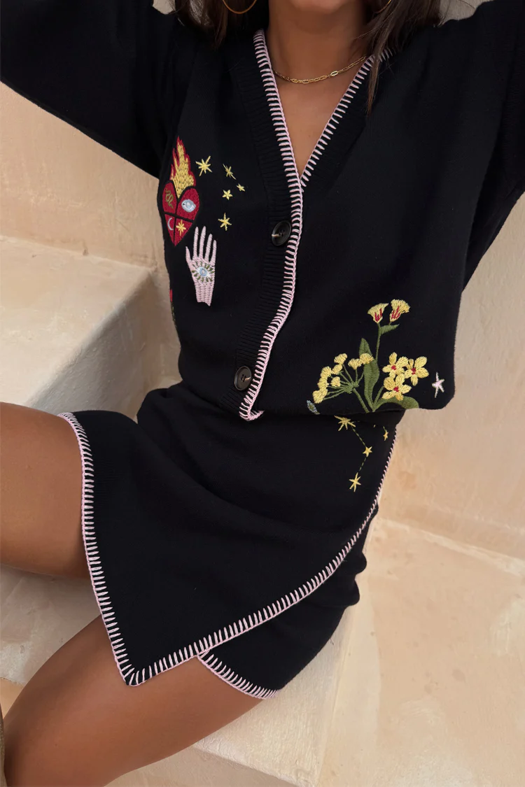 7772-black-night-garden-mini-wrap-skirt-2.webp Black Night Garden Mini Wrap Skirt