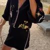 7773-xs-xs-variation-6.webp Black Night Garden Mini Wrap Skirt