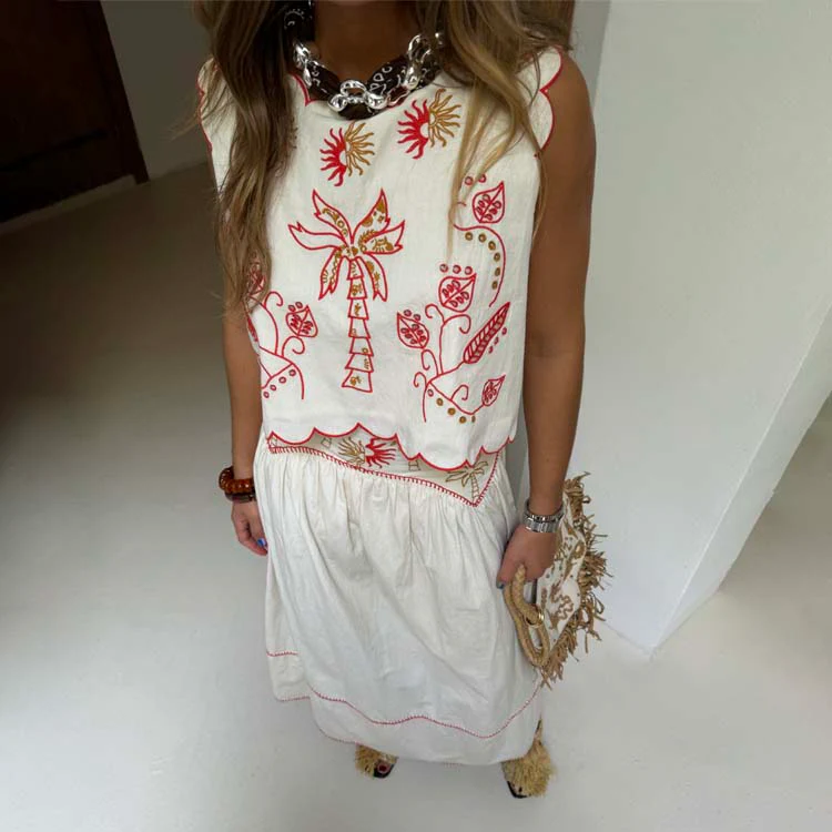 7909-cream-and-red-pollenca-top-1.webp Cream and Red Pollenca Top
