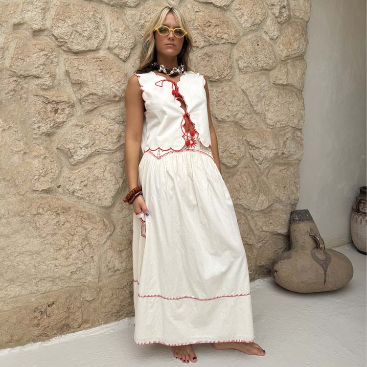 8023-cream-and-red-pollenca-skirt-1.jpg Cream and Red Pollenca Skirt