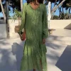 8220-green-jacquard-harmony-dress-petite-5.webp Green Jacquard Harmony Dress Petite