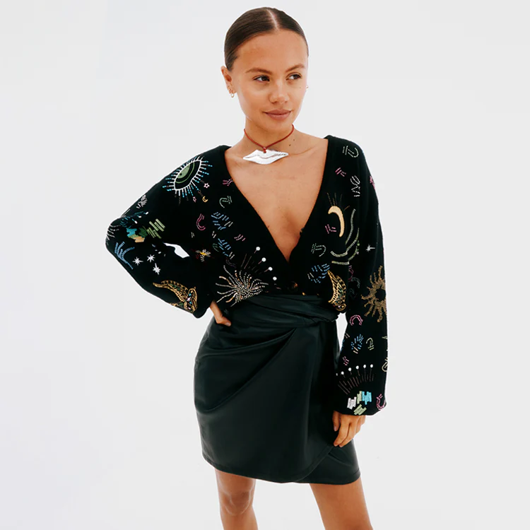 8284-black-vegan-leather-mini-jaspre-skirt-petite-1.webp Black Vegan Leather Mini Jaspre Skirt Petite