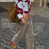Leopard Barrel Jeans Petite
