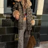 Leopard Barrel Jeans Petite