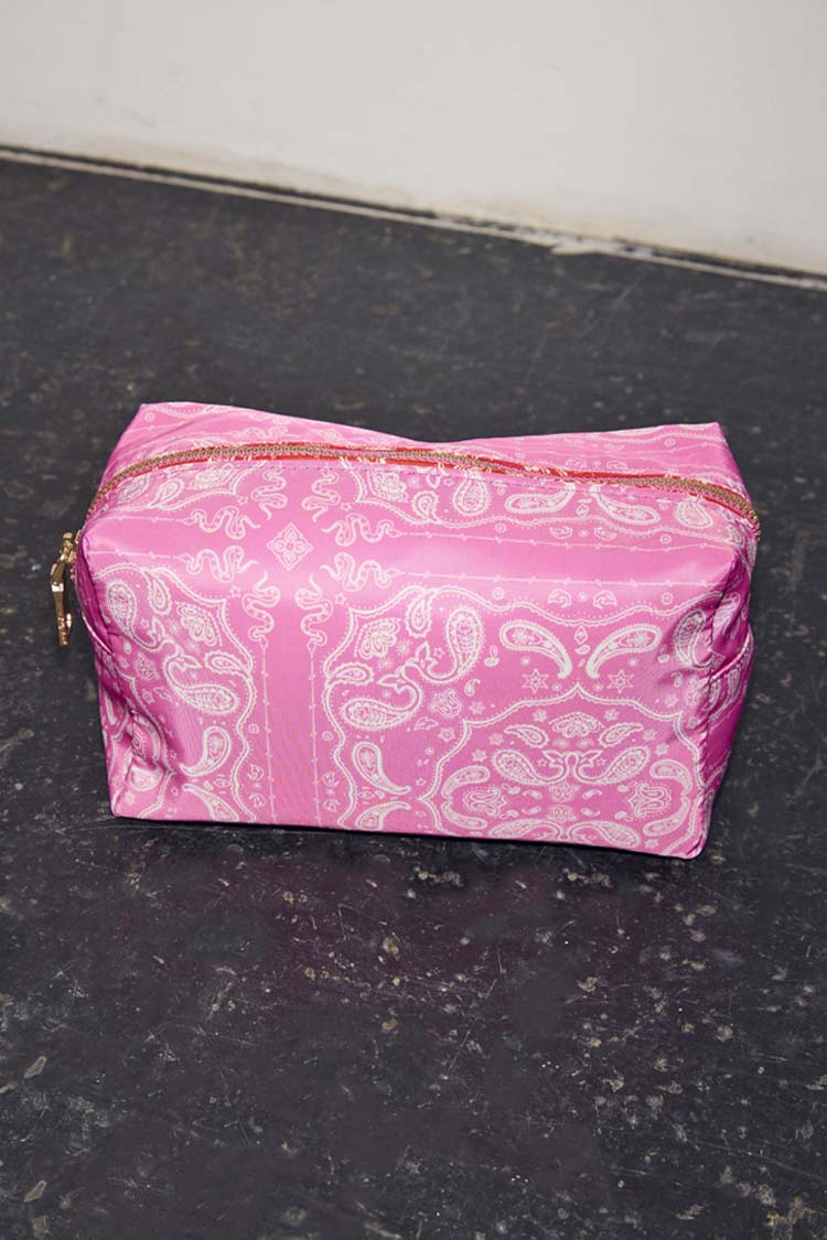 8378-red-bandana-reversible-make-up-bag-4.jpg Red Bandana Reversible Make Up Bag