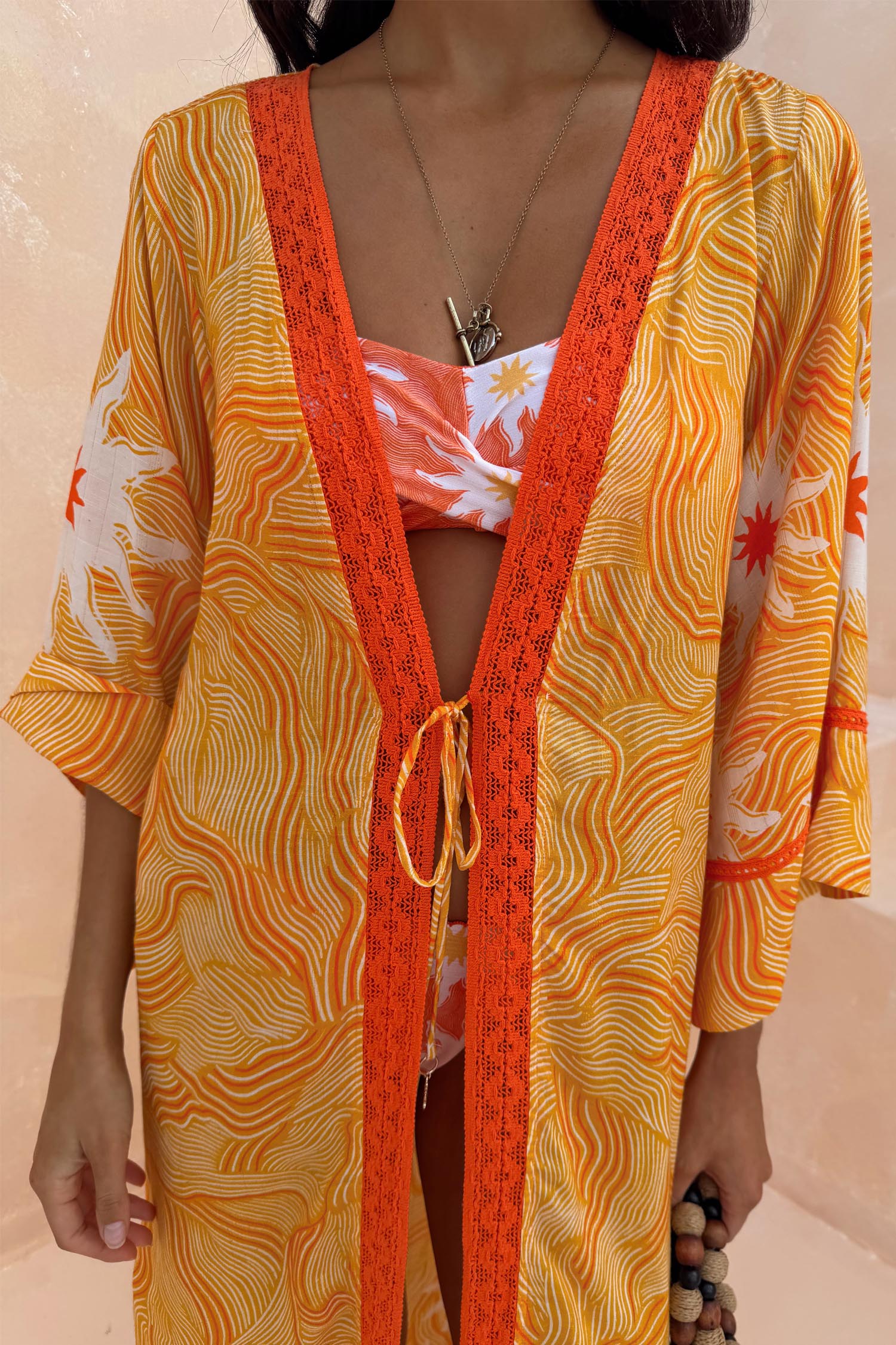 838-yellow-sun-kimono-with-beading-10.jpg Yellow Sun Kimono with Beading