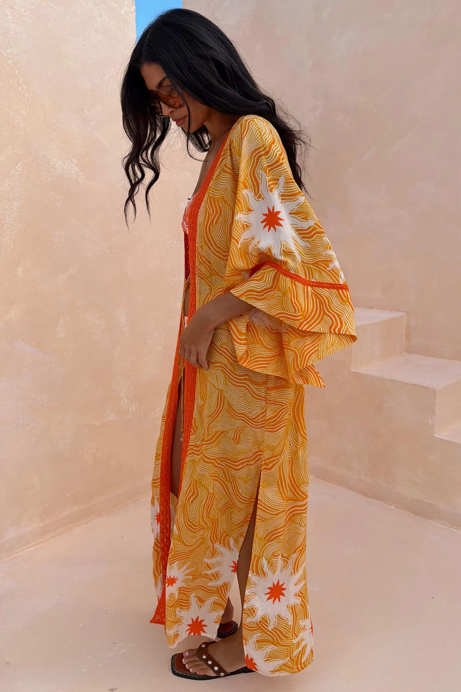 838-yellow-sun-kimono-with-beading-2.webp Yellow Sun Kimono with Beading
