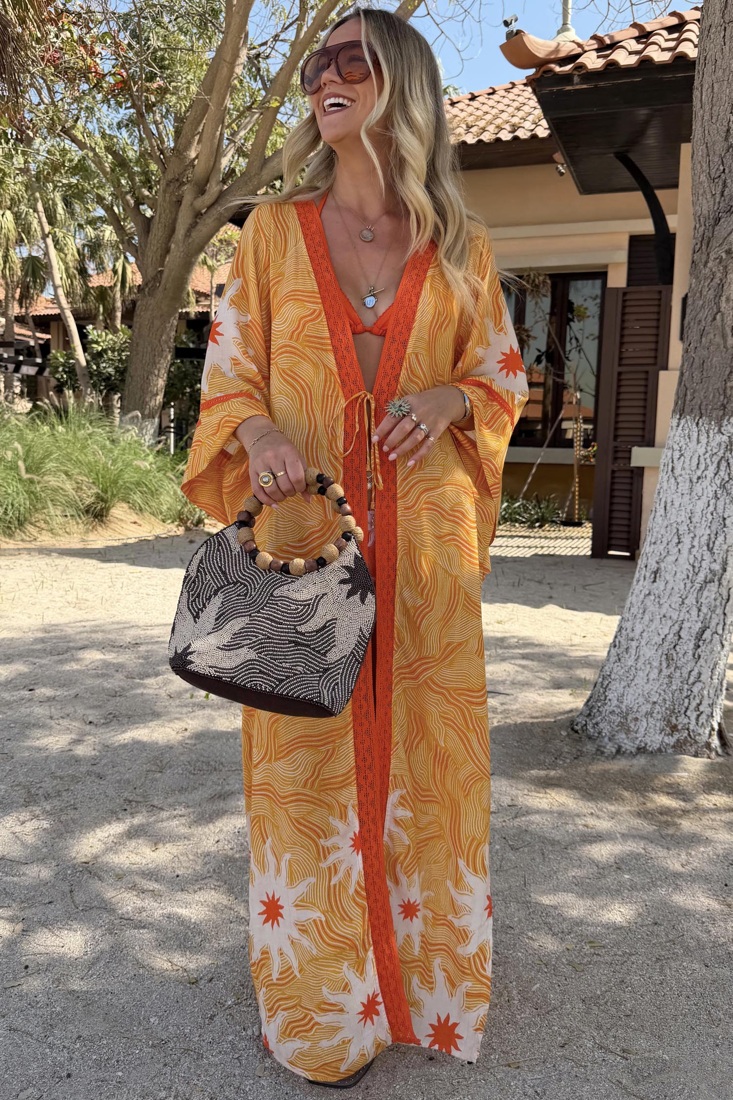 838-yellow-sun-kimono-with-beading-4.jpg Yellow Sun Kimono with Beading