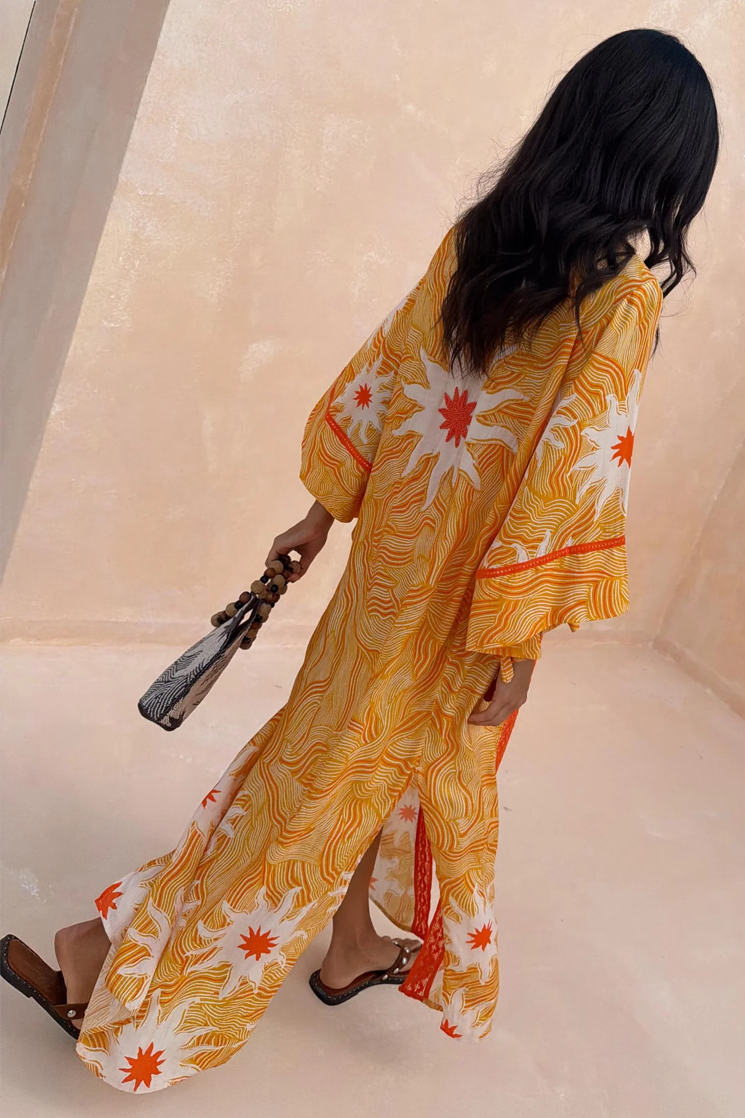 838-yellow-sun-kimono-with-beading-5.webp Yellow Sun Kimono with Beading