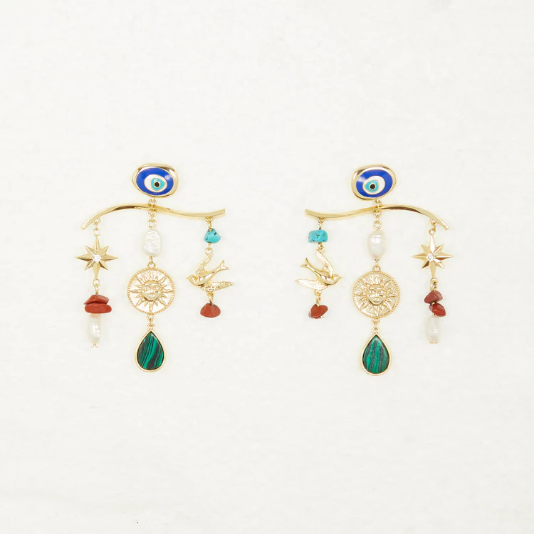 8382-gold-plated-balearic-charm-earring-1.webp Gold Plated Balearic Charm Earring