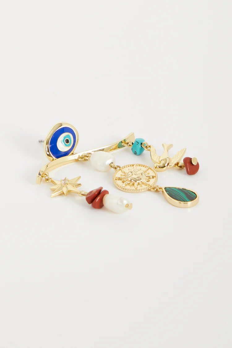 8382-gold-plated-balearic-charm-earring-4.webp Gold Plated Balearic Charm Earring