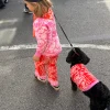 Kids Red and Pink Bandana Knitted Set