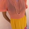 Tiered Orange and Pink Abigail Dress Petite