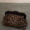 Lucia Leopard Denim Bag