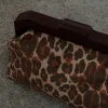 Lucia Leopard Denim Bag