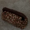 Lucia Leopard Denim Bag