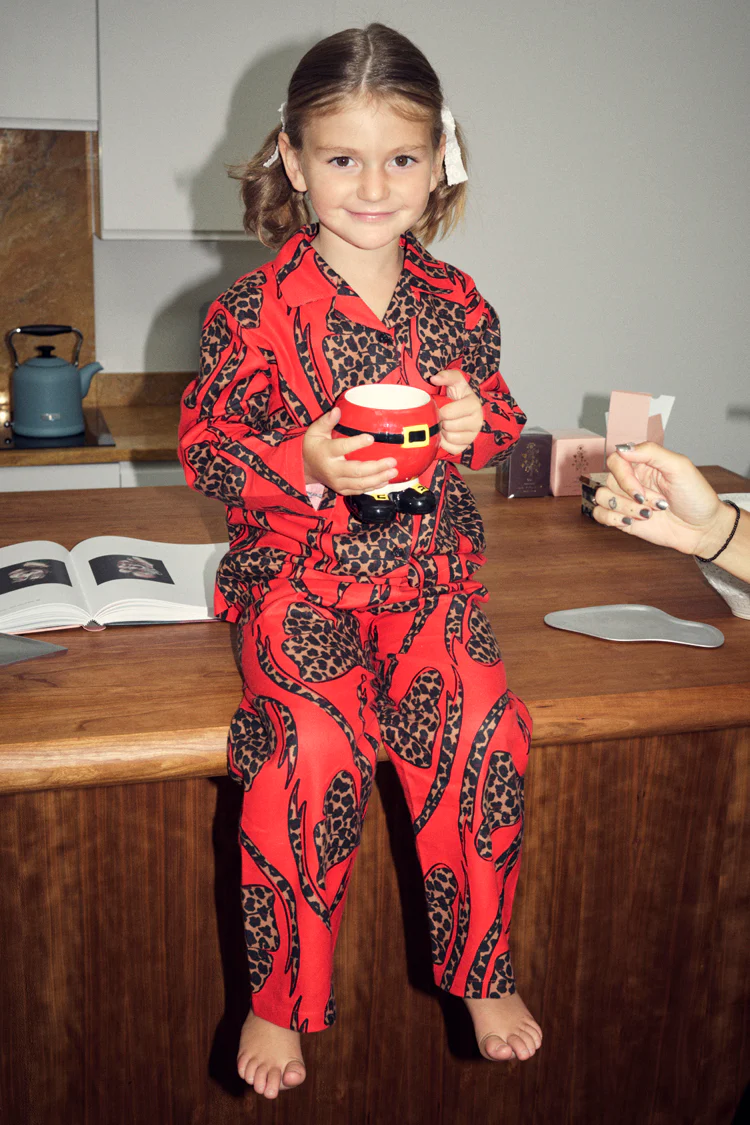 8452-kids-red-bow-cotton-button-through-pyjamas-3.webp Kids Red Bow Cotton Button Through Pyjamas